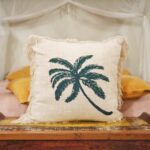 1x Linen Cushion 60 x 60  Palm Tree - immagine 2