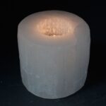 Selenite Cylinder Candle Holder - 8 cm - immagine 2