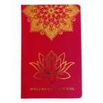 Red Wellness Journal - 120 pages - Golden Mandala and Lotus - immagine 5
