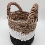 Seagrass Basket Set - Dark Grey / White / Natural - immagine 4