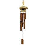 Round Seagrass Bird Box with Chimes 45x17cm - immagine 3