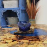 Molton Glass Mini Blue Bowl on Wood - immagine 8
