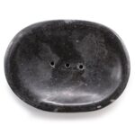 Classic Oval Black Marble Soap Dish - immagine 2