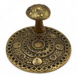 Mushroom Plate  - Brass Effect - Incense Holder - immagine 3