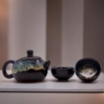 Herbal Black Glaze Teapot Set - Pot & Two Cups - immagine 5