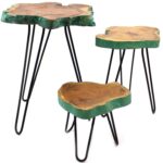 Set of 3 Gamell Wood Plant Stands - Greenwash - immagine 8