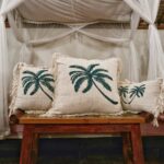 1x Linen Cushion 60 x 60  Palm Tree - immagine 3