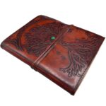 Large Tree of Life Leather Journal – 20x16x2cm - immagine 2