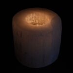 Selenite Cylinder Candle Holder - 8 cm - immagine 3