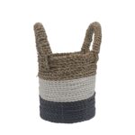 Seagrass Basket Set - Dark Grey / White / Natural - immagine 2