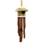 Round Seagrass Bird Box with Chimes 45x17cm - immagine 4