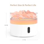 Himalayan Salt  Aroma Diffuser - Night Light - USB-C - Flame Effect (Salt included) - immagine 3