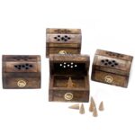 Mini Incense Cone Smoke Box - Mango Wood - immagine 3