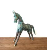Medium Gold & Turquoise Horse 25 cm - immagine 3