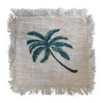 1x Linen Cushion 60 x 60  Palm Tree - immagine 4