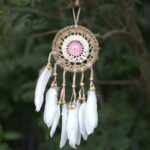 Pastel Pink Macramé Dream Catcher 12cm (asst colours) - immagine 2