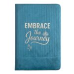 Light Blue Velvet Notebook - 80 pages - Embrace The Journey - immagine 4