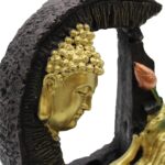 Tabletop Water Feature - 30cm - Golden Buddha & Lotus - immagine 5