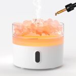 Himalayan Salt  Aroma Diffuser - Night Light - USB-C - Flame Effect (Salt included) - immagine 4