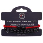 Gemstone Double Power Bracelets- Black Agate - immagine 2
