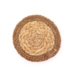 Natural Coaster - Jute & Cotton 10cm  (set of 6) Mixed colours in basket - immagine 8