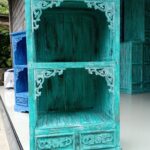 Albasia Bathroom Cabinet - Turquoise wash