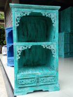 Albasia Bathroom Cabinet - Turquoise wash