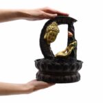Tabletop Water Feature - 30cm - Golden Buddha & Lotus - immagine 2