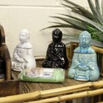 Sitting Buddha Oil Burner - Blue