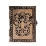 Buddha - Esoteric Notebook - Red Tan - 200 pages  Stich Edge- 17.5x12.5x3cm