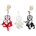 Bali Dreamcatcher - Small Heart - Black/White/Red - immagine 5