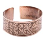 Copper Tibetan Bracelet - Flower of Life - immagine 2