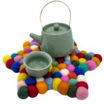 Felt Ball Star Centre Mat -  Multi Colour - immagine 3