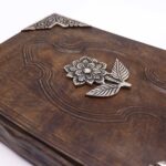 Heafty Brown Tan Book - Zinc Rose Decor - 200 Deckle Edges Pages - 26x18cm - immagine 5