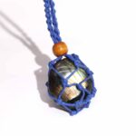Crystal Gemstone Necklace Cord 45cm/18inch - Navy - immagine 3