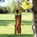 Round Seagrass Bird Box with Chimes 45x17cm - immagine 5