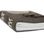 Leather Black Confessions with Lock Notebook (18x13 cm) - immagine 4