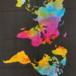 Cotton Wall Art - World