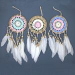 Pastel Pink Macramé Dream Catcher 12cm (asst colours) - immagine 5