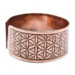Copper Tibetan Bracelet - Flower of Life - immagine 3
