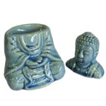 Sitting Buddha Oil Burner - Blue - immagine 3