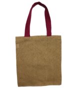 Large Jute Tote Bag - Red Colour Handle - immagine 8