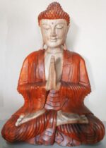Hand Carved Buddha Statue - 30cm Welcome - immagine 2