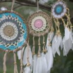 Pastel Pink Macramé Dream Catcher 12cm (asst colours) - immagine 7