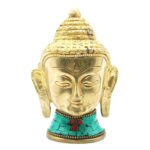 Brass Buddha Figure - Lrg Head - 11.5 cm - immagine 8