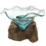Molton Glass Fancy Sweet Bowl on Wood - immagine 2