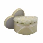 Soap Flower Gift Bouquet - 13 Cream Roses - Heart - immagine 5