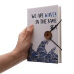 Small Notebook with strap - Waves in the same sea - immagine 4