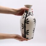 Bamboo Motif Shaped Vase - Natural - immagine 3