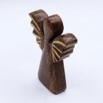 Medium Mango Wood Angel - Gold Decor - immagine 2